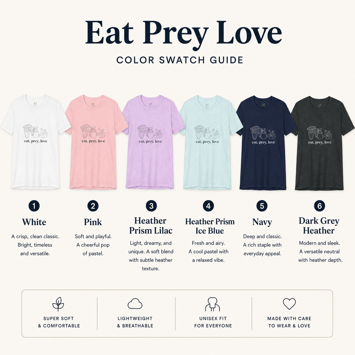 Eat Prey Love Carnivorous Plant Shirt β Botanical Plant Lover Graphic Tee