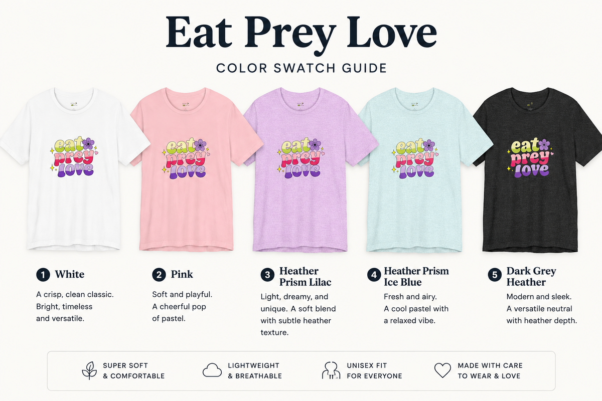Eat Prey Love Retro Carnivorous Plant Graphic T-Shirt