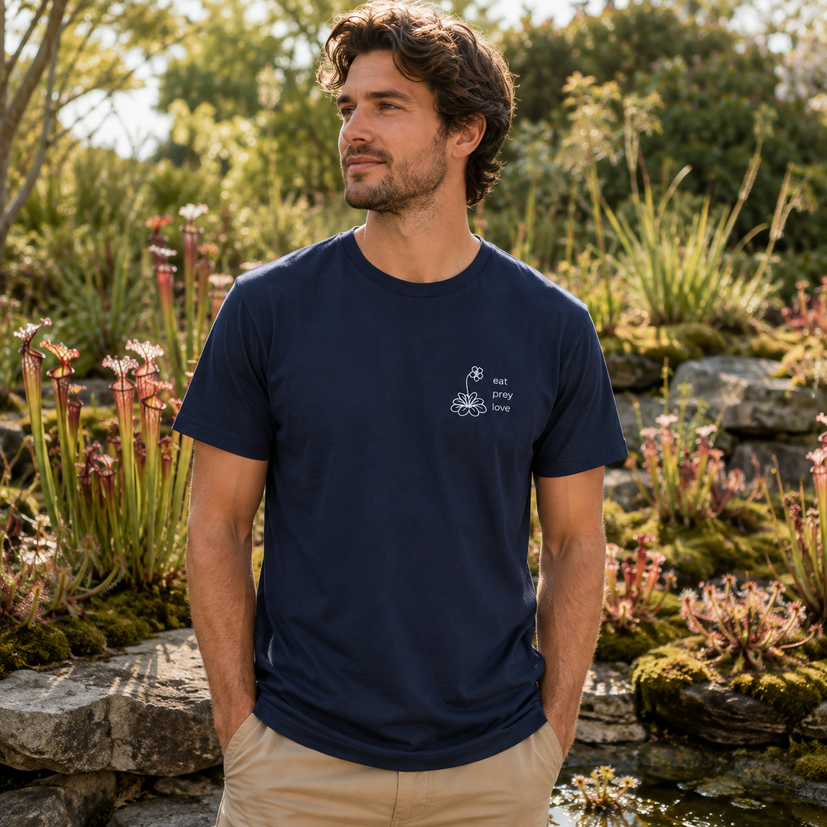 Eat Prey Love Pinguicula Shirt | Minimal Carnivorous Plant T-Shirt for Plant Lovers