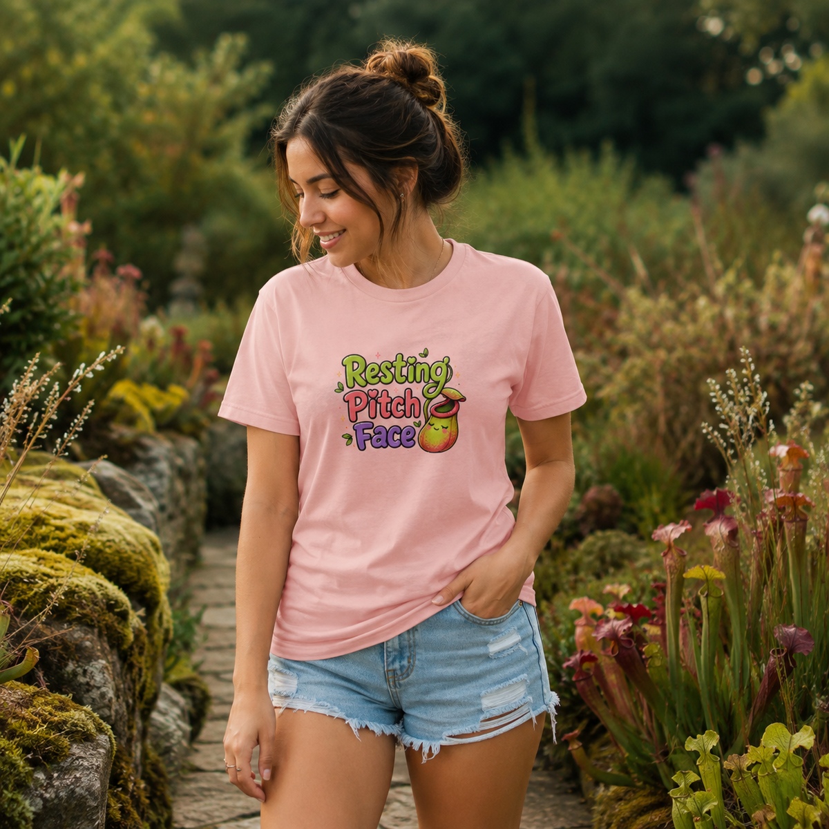 Resting Pitch Face T-Shirt – Funny Carnivorous Plant Nepenthes Tee
