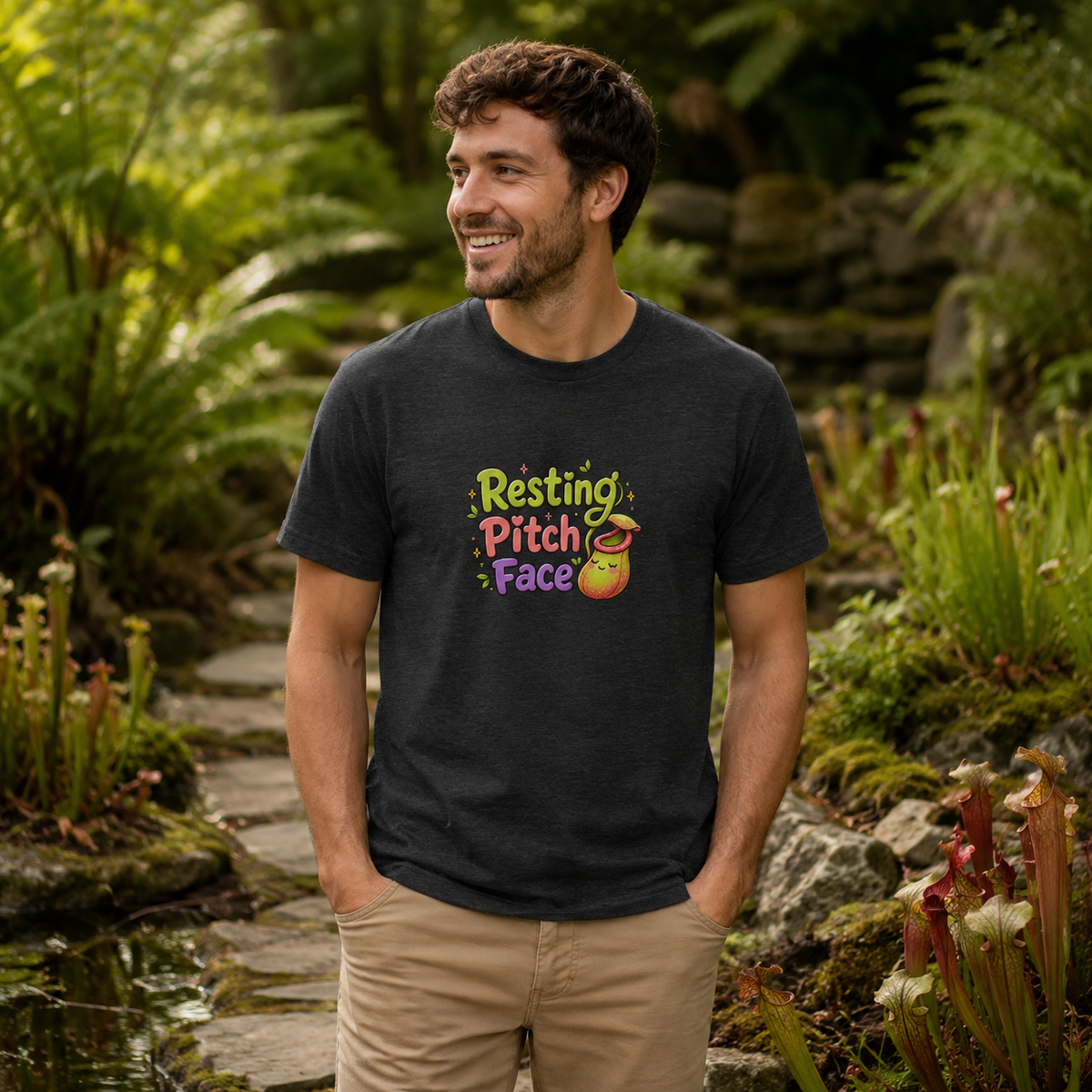 Resting Pitch Face T-Shirt – Funny Carnivorous Plant Nepenthes Tee