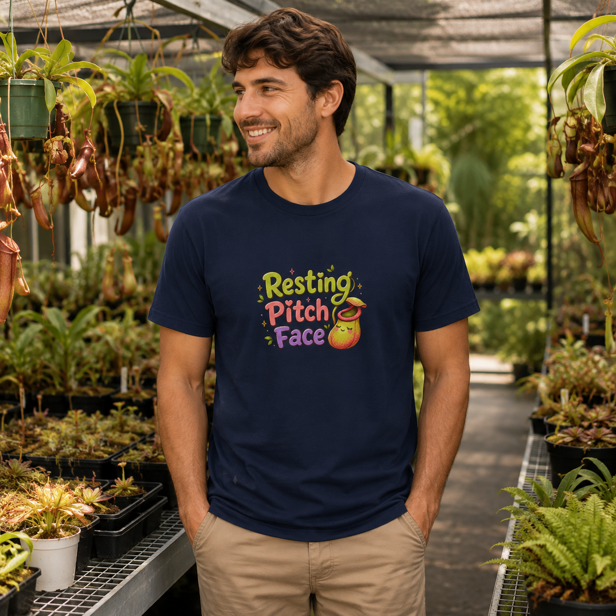 Resting Pitch Face T-Shirt – Funny Carnivorous Plant Nepenthes Tee