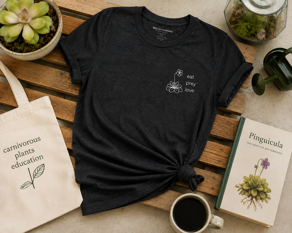 Eat Prey Love Pinguicula Shirt | Minimal Carnivorous Plant T-Shirt for Plant Lovers