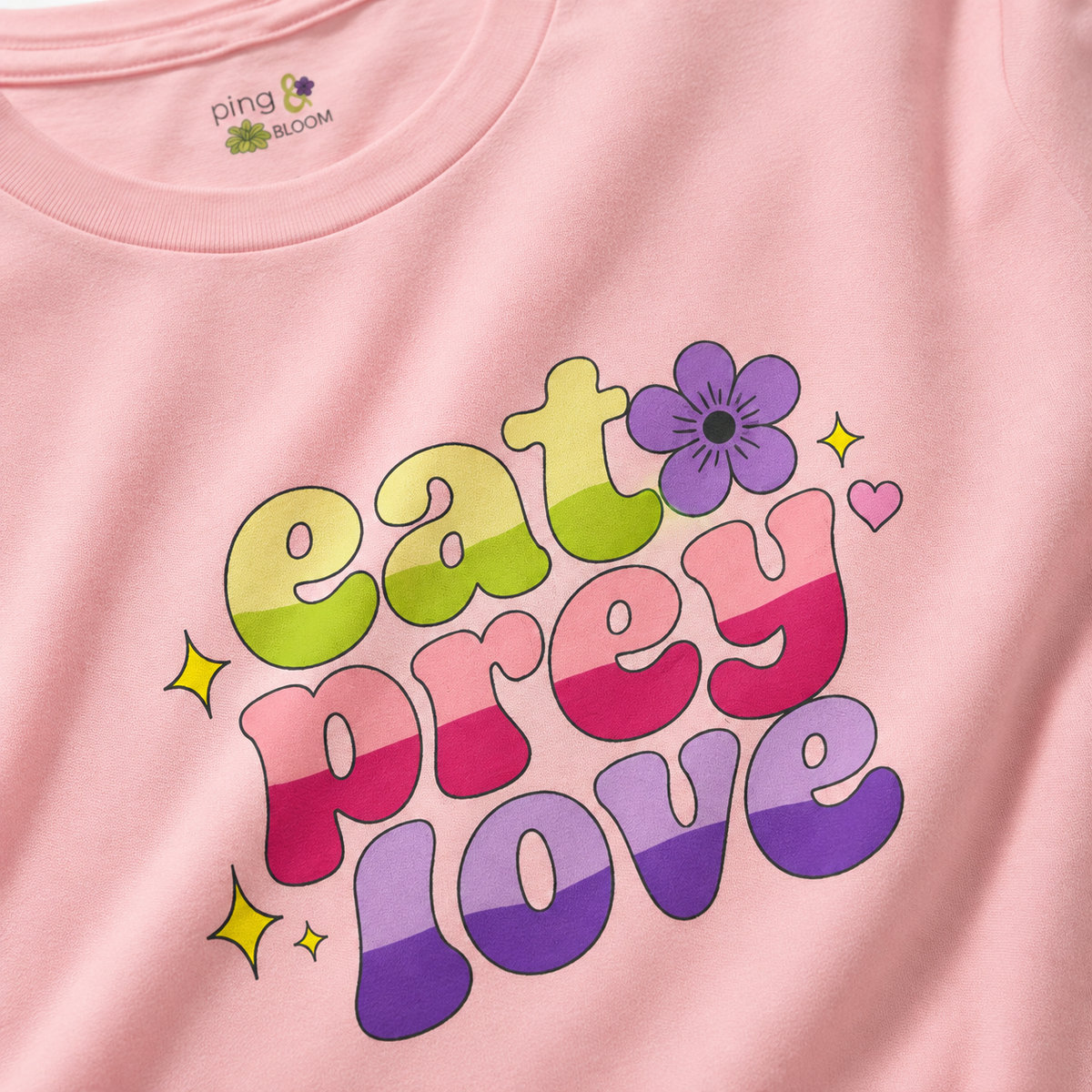 Eat Prey Love Retro Carnivorous Plant Graphic T-Shirt